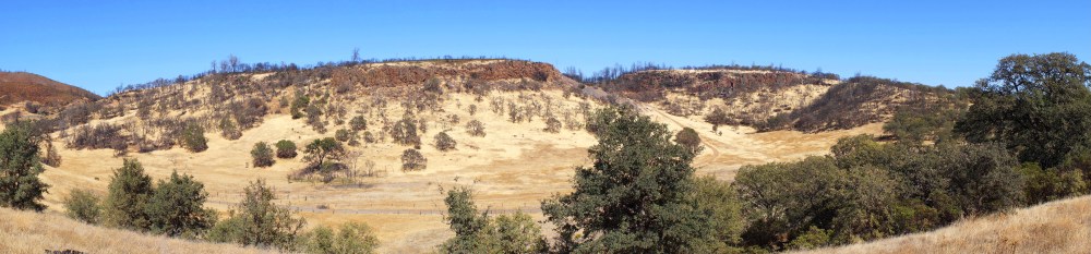 Panorama of rolling hills, inland from Santa Rosa 